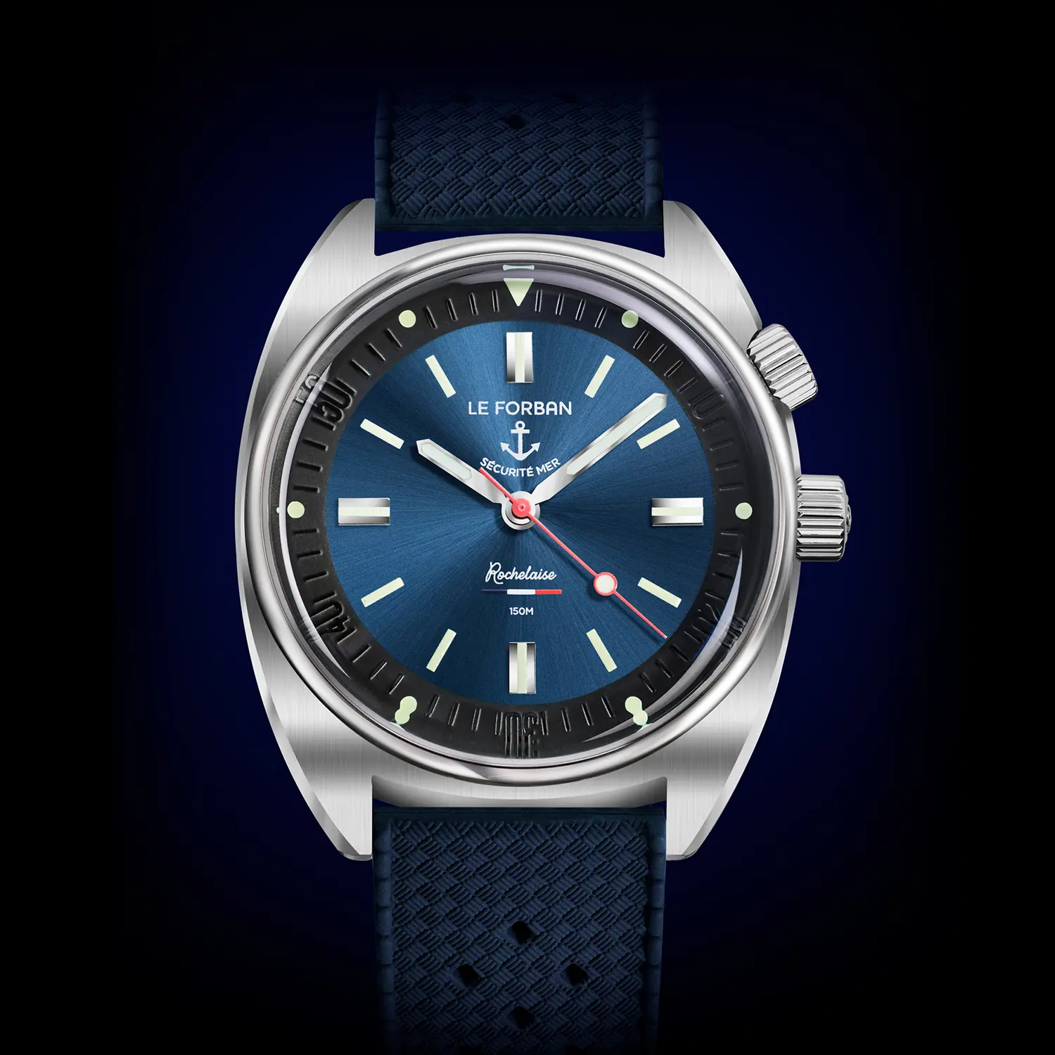Le Forban Rochelaise Ocean Blue — Navy Blue Silicone Strap